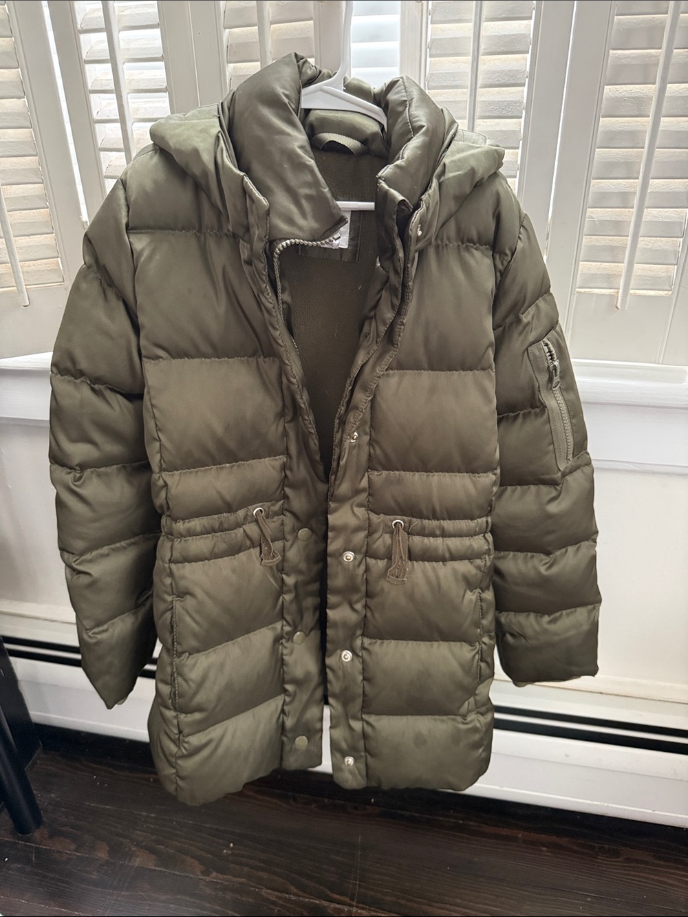 GAP Olive Hooded Puffer Coat for Kids